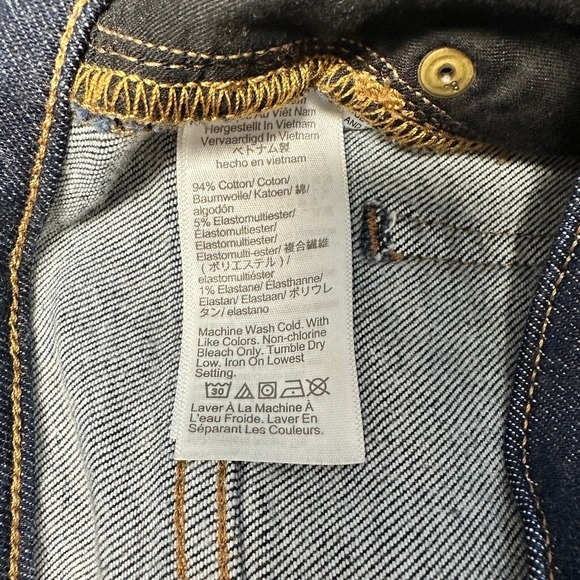 J.CREW FACTORY Dark Wash Blue Straight Jeans, Size 26P - Picture 5 of 7